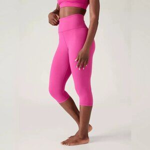 Athleta S Ultra High Rise Elation Crop Leggings Iceplant Pink Small